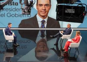 Imagen de la entrevista al presidente del Gobierno en TVE. Foto: EFE