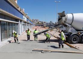 Las obras en el Port Esportiu ya estaban en marcha. foto: Pere ferré