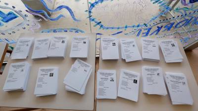 Papeletas electorales durante una jornada de votación. Foto: Pere Ferré