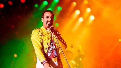 El cantante Pablo Padín, durante el concierto de God Save The Queen en 2021 en la Tarraco Arena. FOTO: cedida