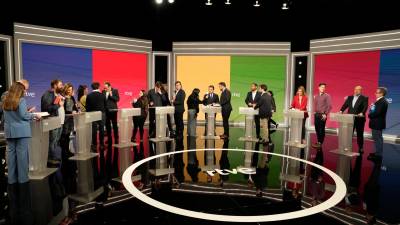 Debate electoral organizado por RTVE Catalunya con los candidatos a las elecciones catalanas del próximo 12 de mayo. Foto: EFE
