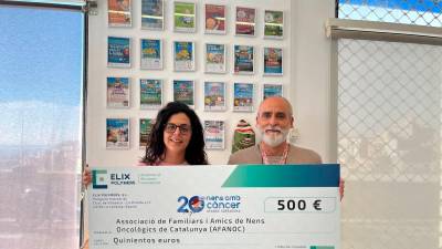 ELIX Polymers dona 500 euros para los niños y adolescentes con cáncer. foto: cedida