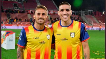 Aleix García y Oriol Romeu en un partido con la selección catalana. Foto: Cedida