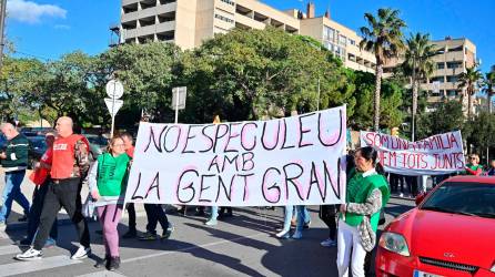 Una de las manifestaciones realizadas en contra de los traslados de la residencia ICASS, el pasado marzo. Foto: A. González