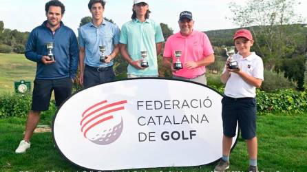 Los ganadores del Campeonato de Catalunya en el Golf Costa Daurada. Foto: Federació Catalana Golf