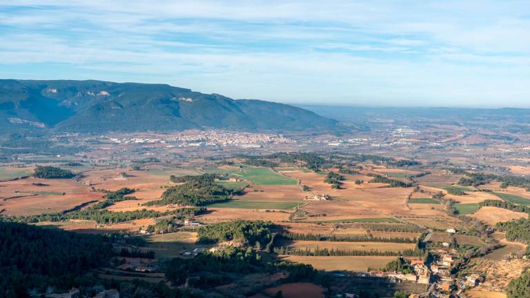 Vista de Montblanc y las Muntanyes de Prades. Foto: Santi García