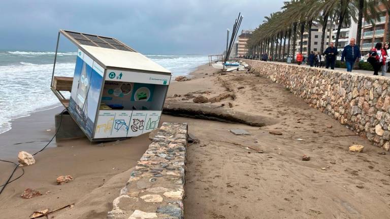 El temporal Nelson causó incidencias importantes en varias playas de la Costa Daurada. Foto: DT