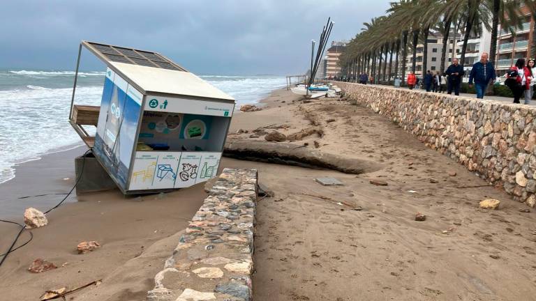 Imagen del estado en que quedó la playa de Segur de Calafell. Foto: Cedida