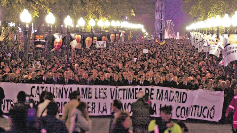 La manifestación en Tarragona del 12 marzo reunió a 40.000 personas, la más multitudinaria de la historia de la ciudad. foto: josé carlos león/DT
