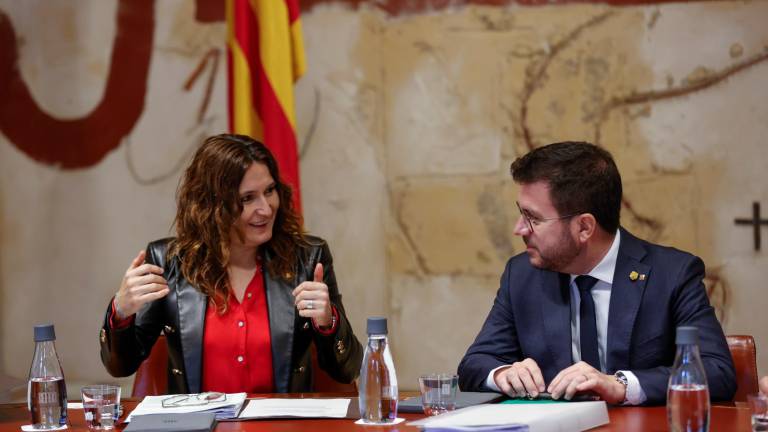 El presidente de la Generaliat, Pere Aragonès, y su vicepresidenta, Laura Vilagrà. Foto: EFE