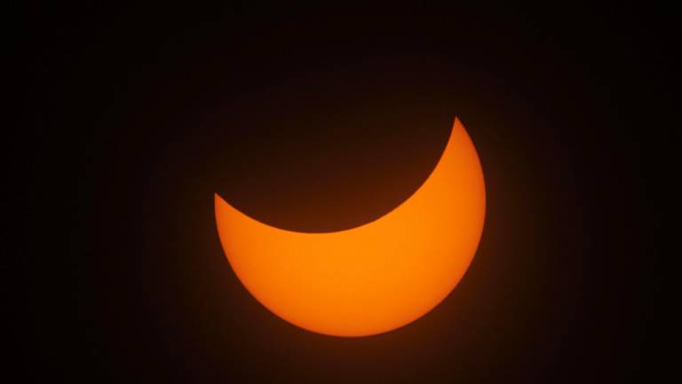 Bellas imágenes del eclipse. Foto: EFE