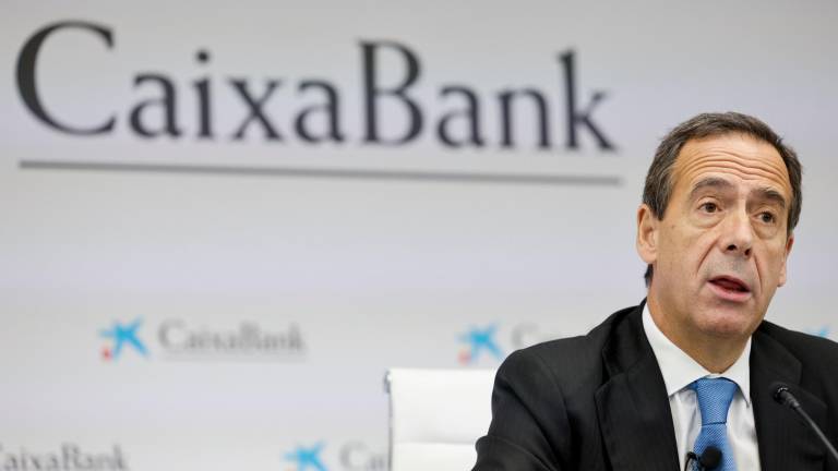 Gonzalo Cortázar, consejero delegado de CaixaBank, ayer durante la presentación de los datos del tercer trimestre. Foto: Efe