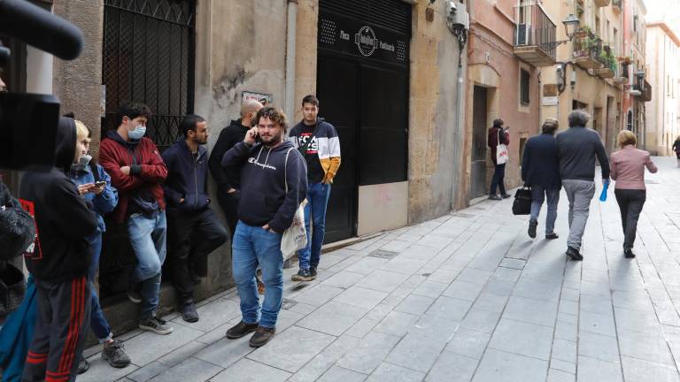 Un intento de desahucio en 2021 en Tarragona. Foto: Pere Ferré