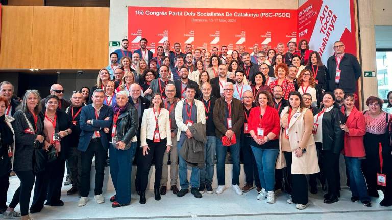 Imagen de la representación de las comarcas tarraconenses en el XV Congreso de los socialistas catalanes. Foto: Cedida