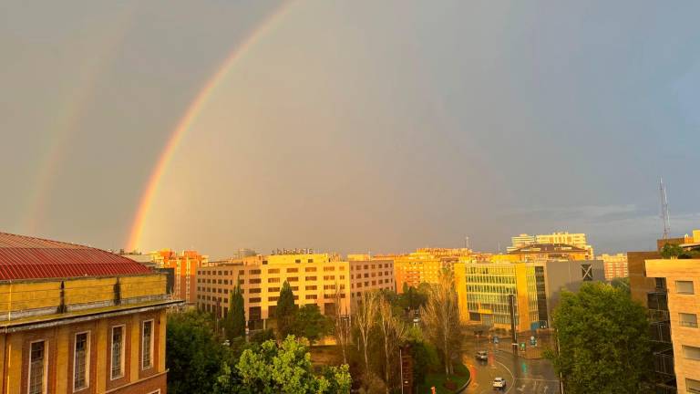 El arco iris sobre Tarragona. Foto: DT