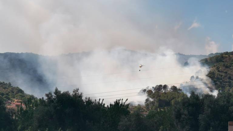 El humo es visible desde kilómetros de distancia. Foto: Àngel Juanpere
