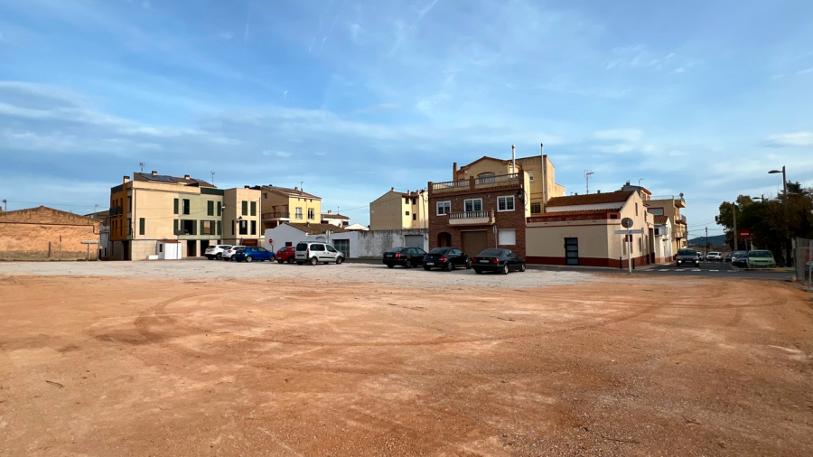 La nova zona d’aparcament de la Bisbal del Penedès, amb una seixantena de places, està situada al barri de la Riba. Foto: Cedida