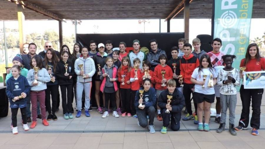 Imagen de los ganadores de las diferentes categorías en el tradicional torneo organizado por el Club de Tennis de Tarragona. Foto: CTT
