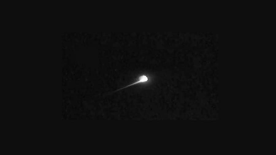 El asteroide que ha surcado el cielo en la Noche de Reyes. FOTO: Fundación Astrohita