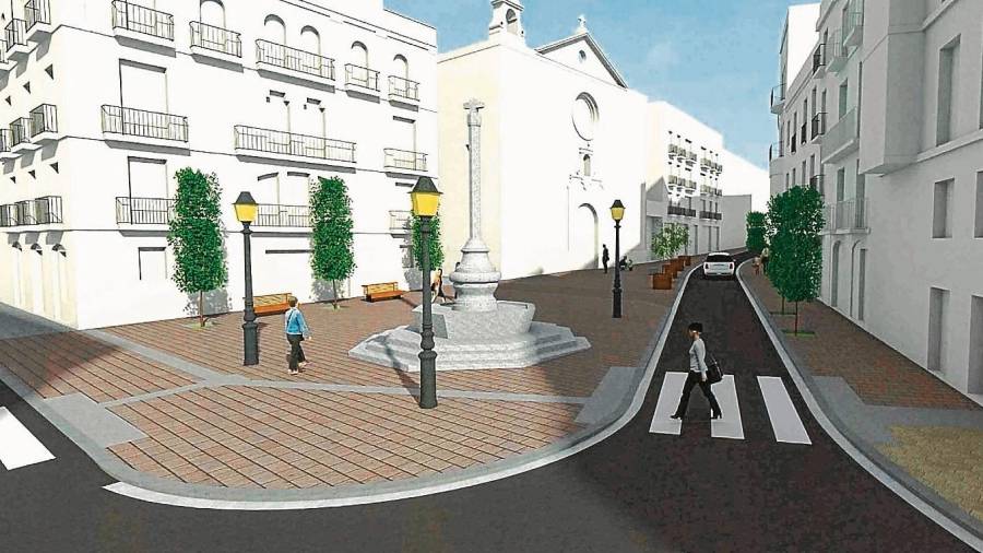 Imagen virtual que muestra el aspecto que tendrá la nueva plaza de la Puríssima Sang. FOTO: Ayuntamiento de reus