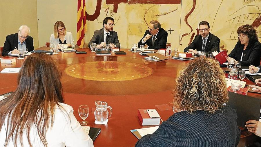Imagen reciente de un Consell Executiu de la Generalitat. Los consellers cobran un 0,9% más que el Govern Puigdemont, cesado el pasado 27 de octubre. FOTO: Cedida