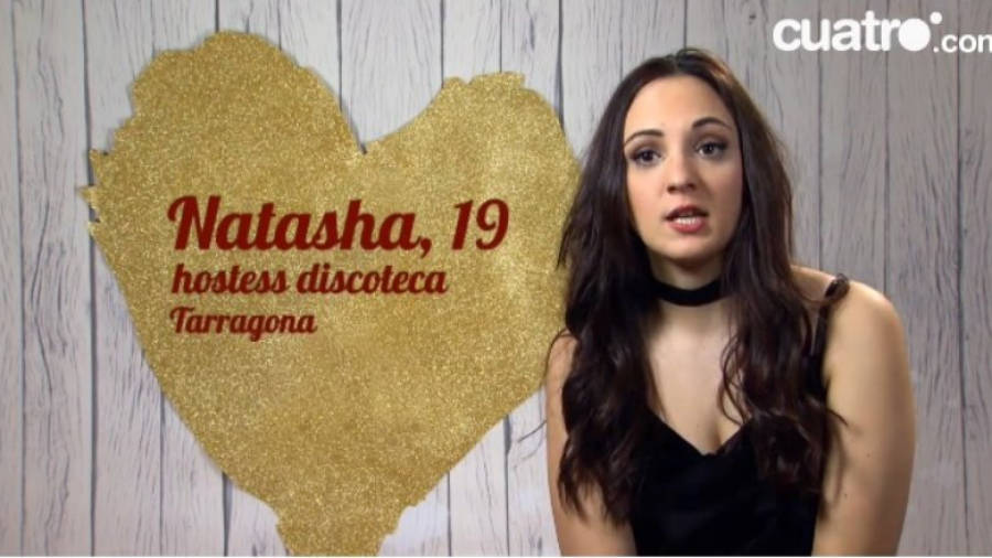 La tarraconense Natasha, en su presentación en el programa de Cuatro.