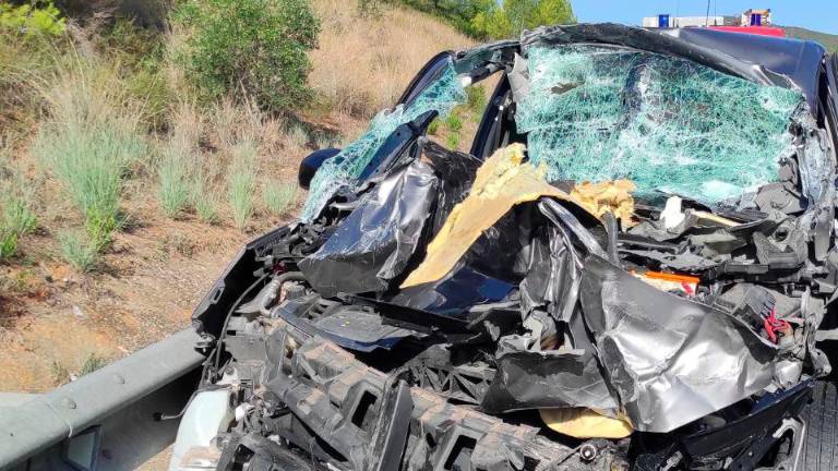 Vehicle implicat en l’accident de la Bisbal del Penedès.