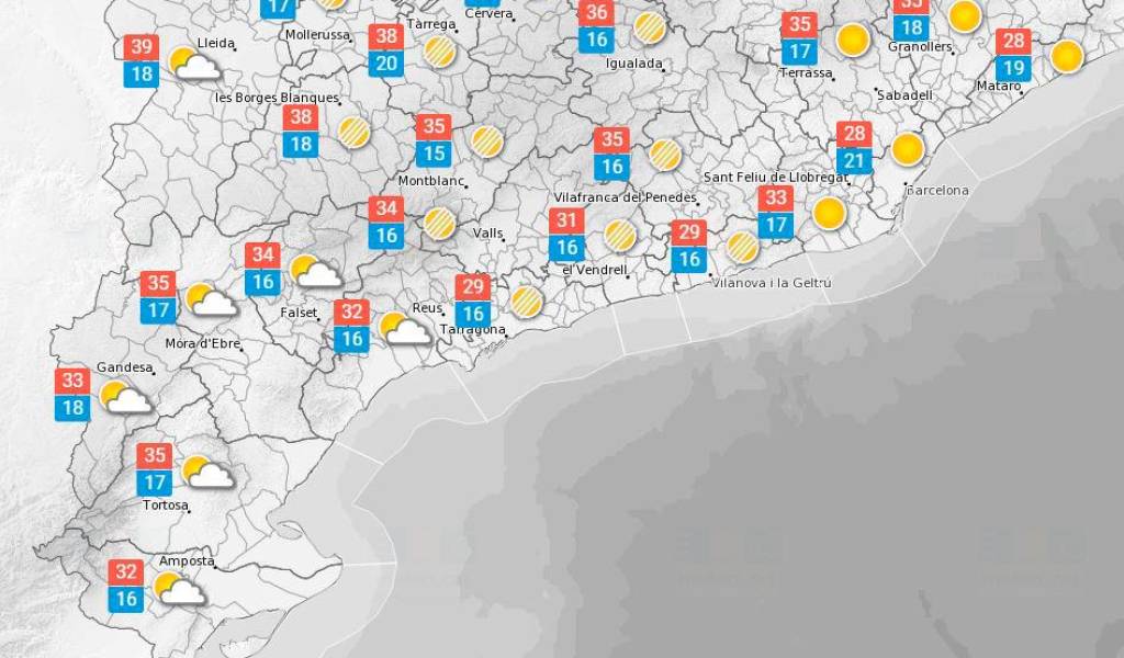 El Temps a Tarragona: Més calor