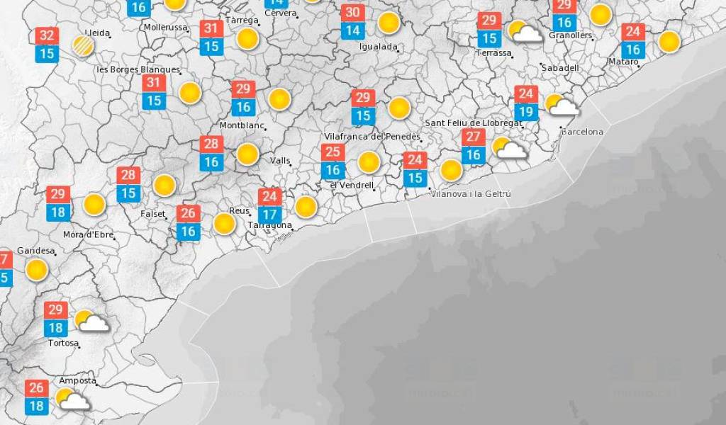 El Temps a Tarragona: Baixen les temperatures