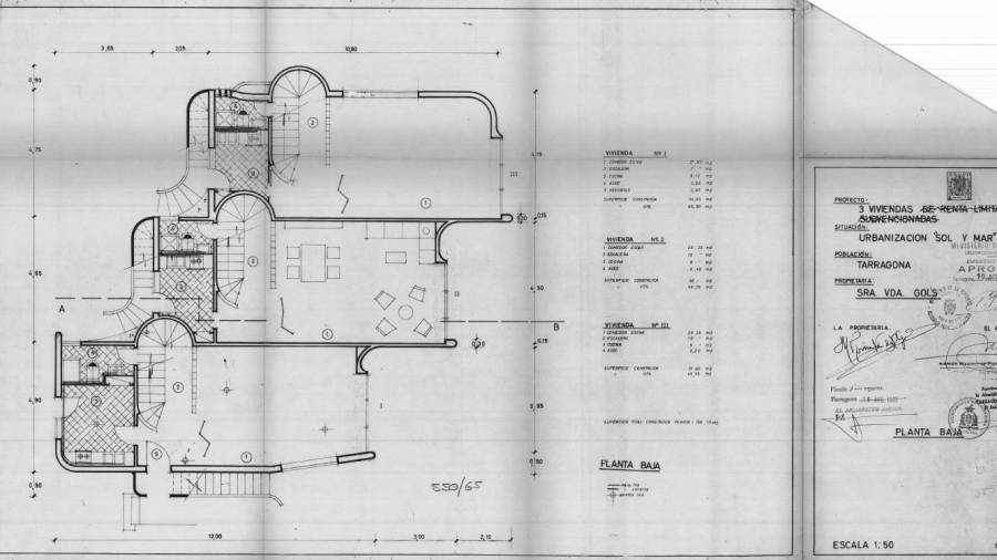 Planos de las dos plantas de la casa Canticel. Foto: cedida