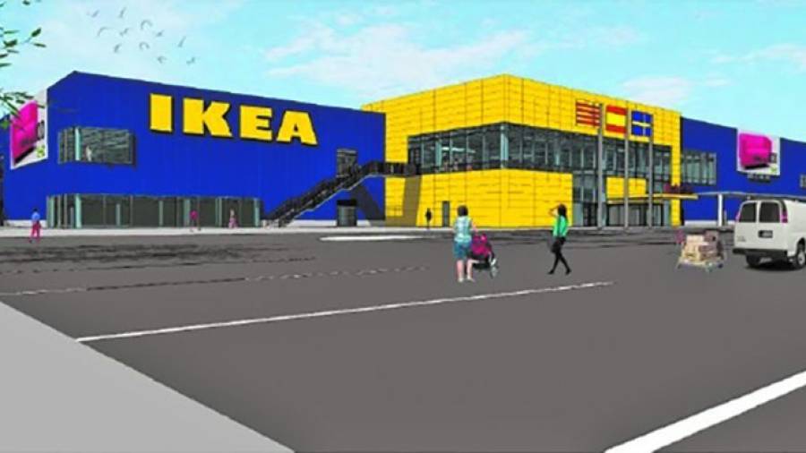 Imagen virtual del aspecto que ofrecerá la fachada de la futura tienda que IKEA tendrá en la ciudad. Foto: DT