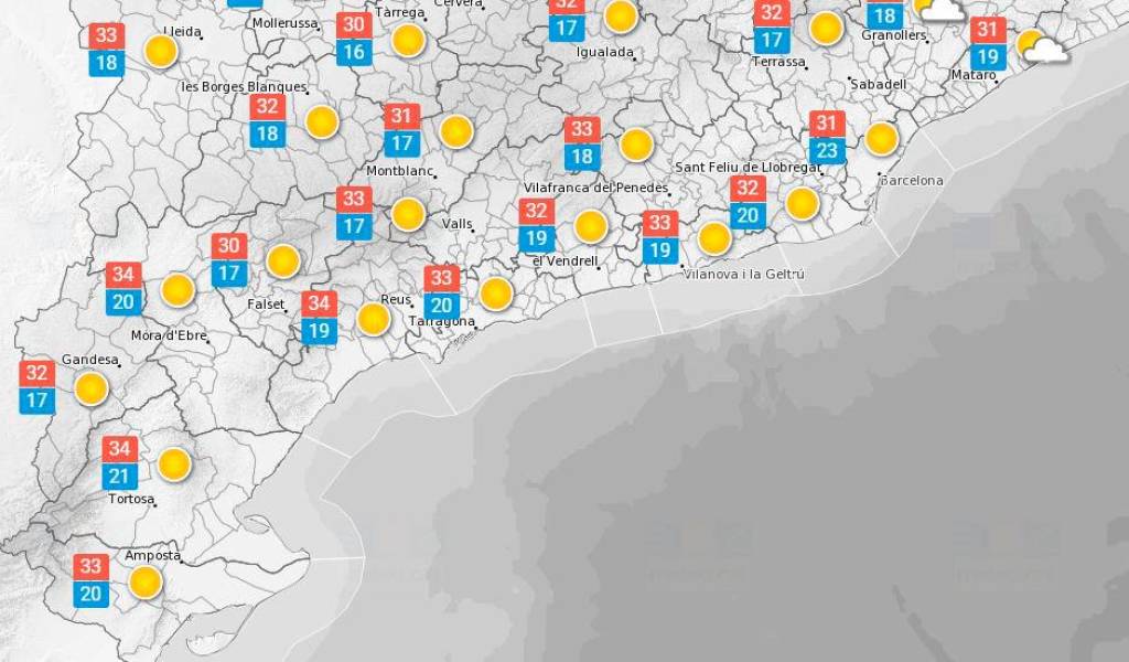 El Temps a Tarragona: Sol i molta calor per Sant Joan