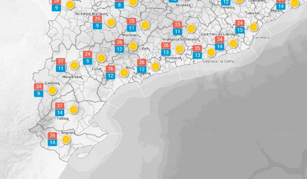 El Temps a Tarragona: Sol i bon temps