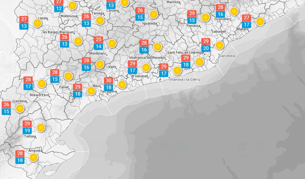 El Temps a Tarragona: Dia assoleiat però amb temperatures a la baixa