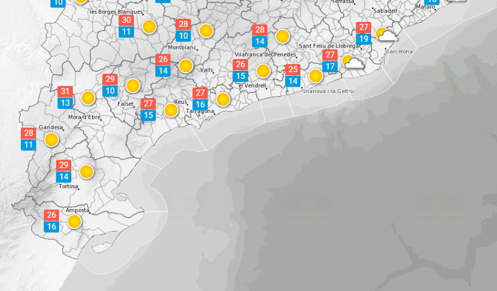 El Temps a Tarragona: Sol i calor