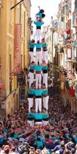 El 3d8 estrenat per Sant Magí dels Castellers de St Pere i St Pau. FOTO: Pere Ferré