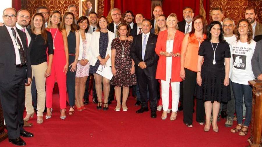 Foto de familia de los concejales de Tarragona el día de la constitución del Ayuntamiento. Foto: Lluís Milian