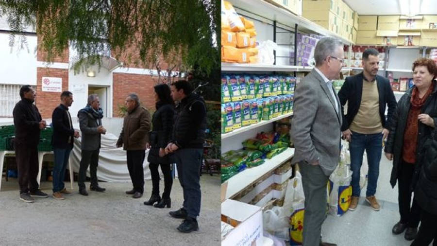 El alcalde Pere Granados fue el encargado de entregar la ayuda a las entidades. FOTO: DT