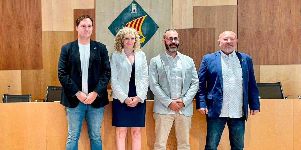 Los cuatro representante de ERC en Salou, Marc Riverola, Elena Zhukova, Sebastià Domínguez y Marçal Curto. Foto: Cedida Los cuatro representante de ERC en Salou, Marc Riverola, Elena Zhukova, Sebastià Domínguez y Marçal Curto. Foto: Cedida