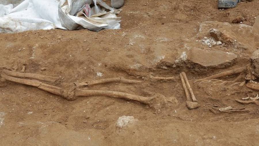L'esquelet seria d'un menor d'edat, segons les primeres observacions oculars. FOTO: Ajuntament de Tarragona
