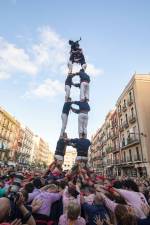 El 3d7 dels Xiquets del Serrallo ahir. Foto: Àngel Ullate