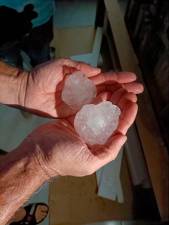 Granizada que ha caído en La Sènia. Foto: Meteocat