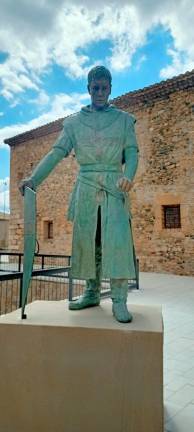 L’escultura de la figura de Sant Jordi. Foto: cedida