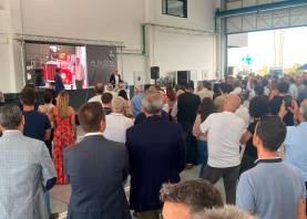 Dos momentos de la inauguración de las nuevas instalaciones. FOTOS: Cedidas