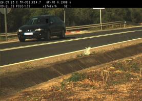 La imagen captada por el radar de los agentes. Foto: Mossos d’Esquadra