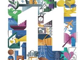 La ilustración de portada de la edición de 2025 de la ‘Guía de Excelencia Empresarial Tarragona’ es obra de Meritxell Garriga Riba. Foto: Diari de Tarragona