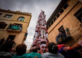 Els Xiquets de Tarragona durant la Diada de Tots Sants. Foto: ACN
