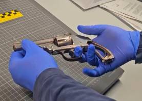 El revolver utilizado en este intento de asesinato. Foto: Guardia Civil
