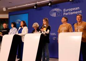 Afectados por la dana en Bruselas. Foto: ACN