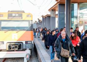Estación de tren de Sant Vicenç de Calders. Foto: Alba Mariné